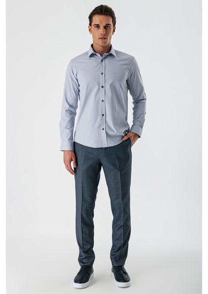 Gri Uzun Kollu Armürlü Cepsiz Pamuklu Likralı Slim Fit Dar Kesim Gömlek 1004240193 fırsatları