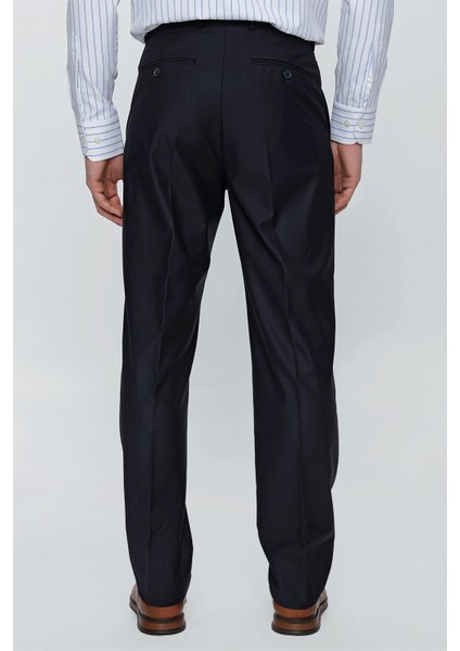 Lacivert Gabardin Yan Cepli Comfort Fit Rahat Kesim Basic Pantolon 1003235005 fırsatları