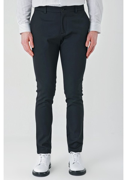 Siyah Armürlü Pamuklu Yan Cepli Slim Fit Dar Kesim Casual Pantolon 1003240156 fiyatları