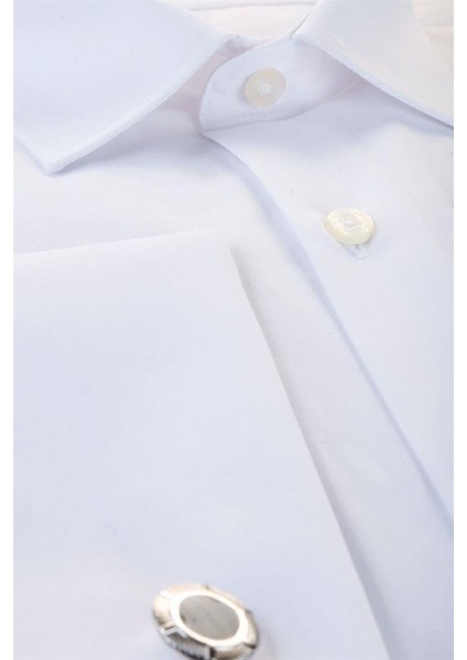 Beyaz Düz Desen Slim Fit Uzun Kol Gömlek 25059600 modelleri