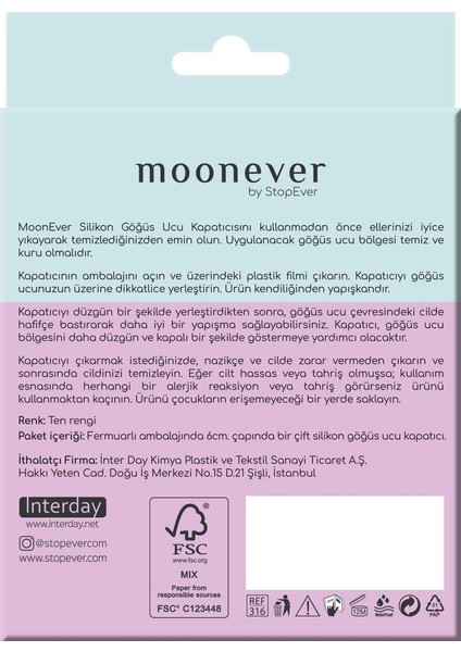 Moonever Silikon Göğüs Ucu Kapatıcı X2