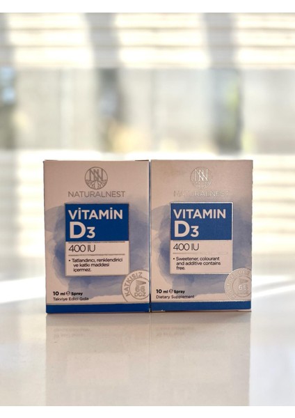 Vitamin D3 400 Iu 10 ml Sprey 2’li Set