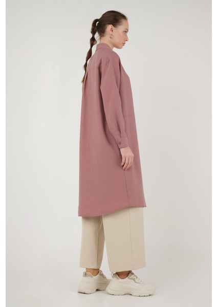 Parçalı Modal Gömlek Gül Kurusu fırsatları