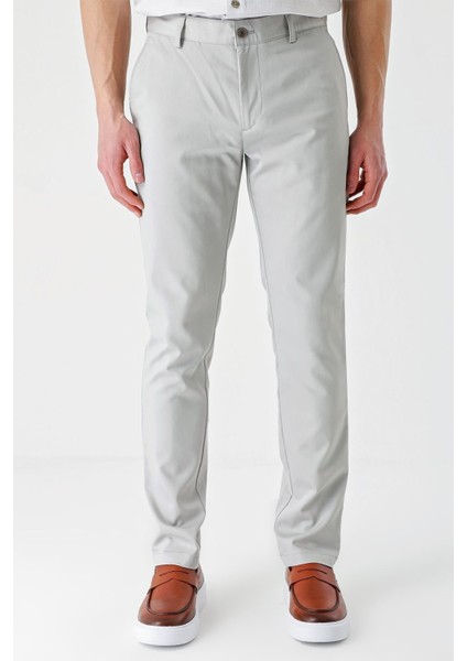 Açık Bej Gabardin Pamuklu Yan Cepli Comfort Fit Rahat Kesim Casual Pantolon 1003240113 fiyatları