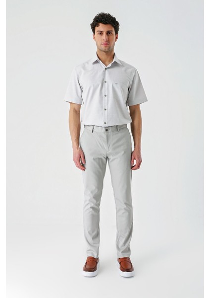 Açık Bej Gabardin Pamuklu Yan Cepli Comfort Fit Rahat Kesim Casual Pantolon 1003240113 fırsatları