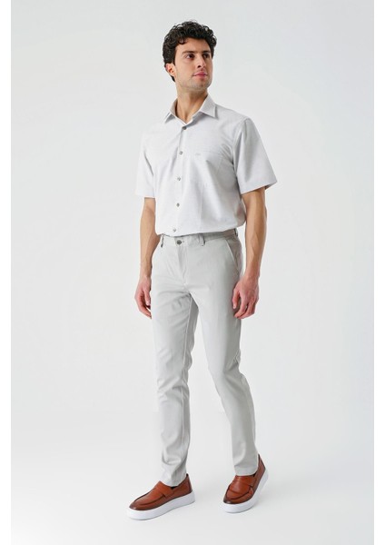 Açık Bej Gabardin Pamuklu Yan Cepli Comfort Fit Rahat Kesim Casual Pantolon 1003240113 indirimleri