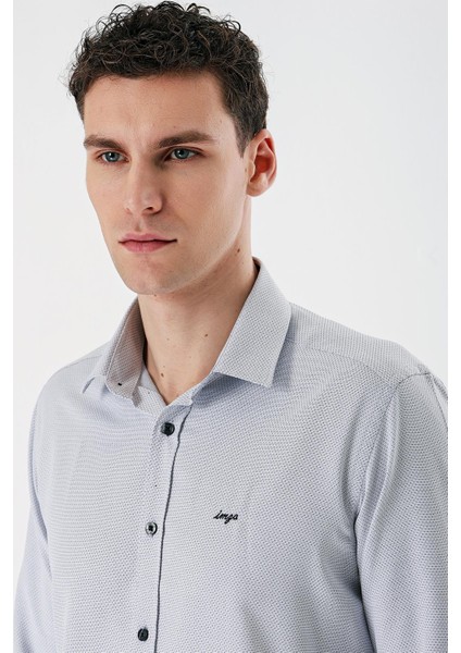 Siyah Uzun Kollu Desenli Armürlü Sert Yaka Cepsiz Pamuklu Slim Fit Dar Kesim Gömlek 1004235171 indirimleri