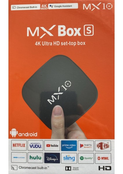 MX Box MX10 1/8 GB 4K Android Tv Box Media Player