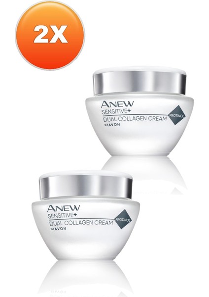 Anew Sensitive Hassas Ciltlere Özel Ikili Kolajen Yüz Kremi 50 Ml. Ikili Set