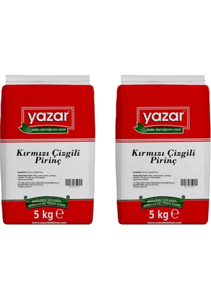 Kırmızı Çizgili Yerli Pirinç 5 kg x 2 Paket fiyatları