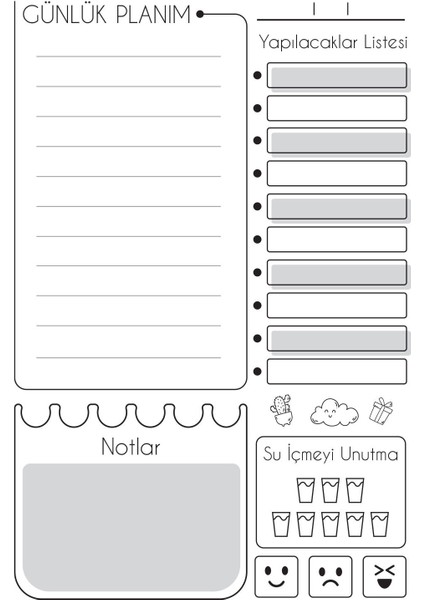 Elif Vav Ahşap Plan Defteri - Ajanda - Günlük Planlayıcı (Ahşap Rengi Ceviz) A5 Notebook