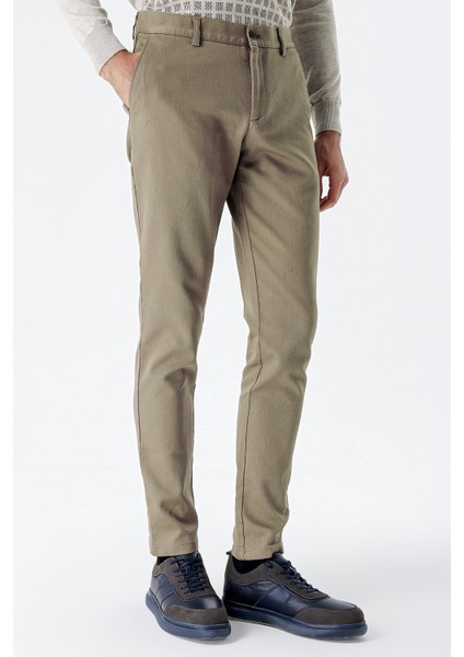 Camel Desenli Armürlü Pamuklu Yan Cepli Slim Fit Dar Kesim Casual Pantolon 1003235120 fırsatları