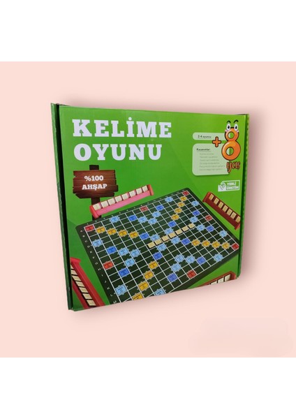 Kelime Oyunu Kutu Oyunu Ahşap Yerli Üretim 2-4 Oyuncu 8+Yaş %100 Ahşap Kelime Türetme Kutu Oyunu