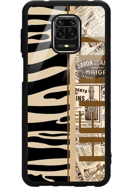 Xiaomi Redmi Note 9 Pro Zebra Gazete Tasarımlı Glossy Telefon Kılıfı