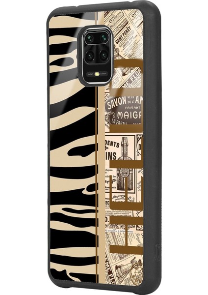 Xiaomi Redmi Note 9 Pro Zebra Gazete Tasarımlı Glossy Telefon Kılıfı