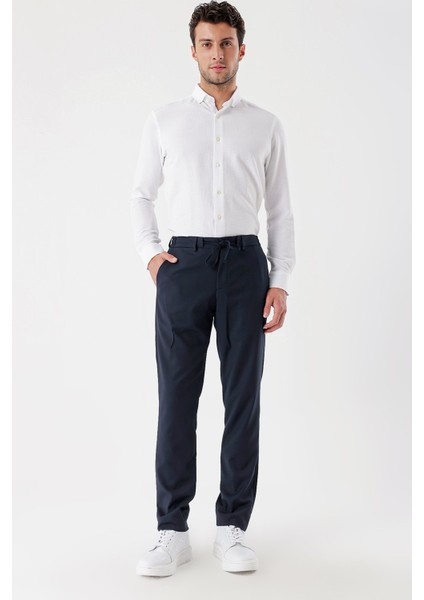 Koyu Lacivert Yan Cepli Slim Fit Dar Kesim Casual Pantolon 1003235121 fırsatları