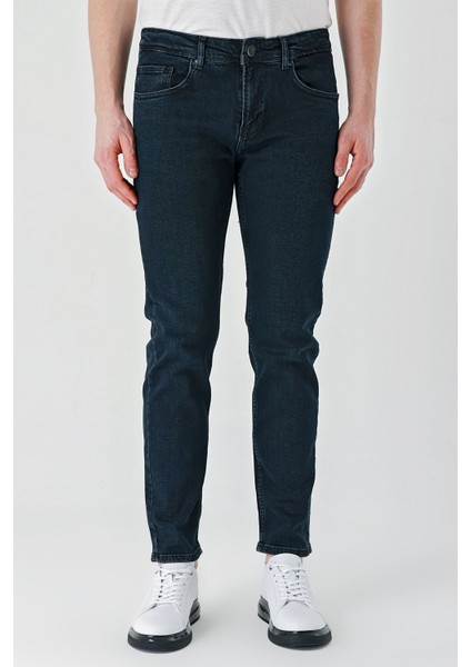 Koyu Kahverengi Gabardin 5 Cepli Slim Fit Dar Kesim Casual Denim Jean Kot Pantolon 1023240150