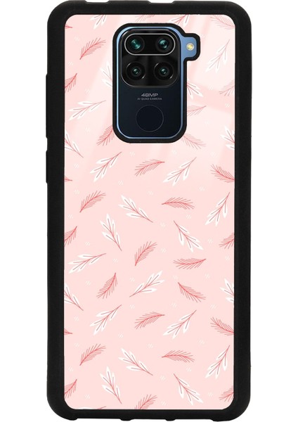 Xiaomi Redmi Note 9 Pudra Yapraklı Tasarımlı Glossy Telefon Kılıfı