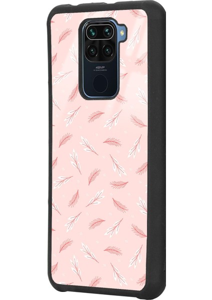 Xiaomi Redmi Note 9 Pudra Yapraklı Tasarımlı Glossy Telefon Kılıfı