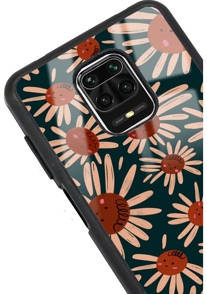 Xiaomi Redmi Note 9 Pro - 9s Retro Daisy Tasarımlı Glossy Telefon Kılıfı