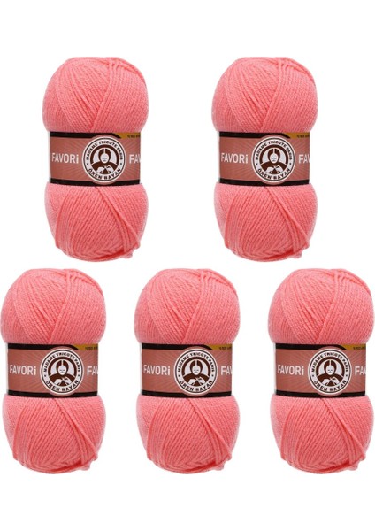 Favori Örgü Ipi Pembe (036) 5'li Paket