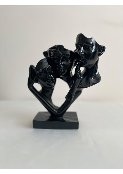 Görmedim Duymadım Bilmiyorum Heykel-Siyah 21X11 cm