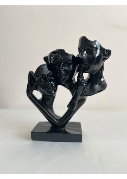 Görmedim Duymadım Bilmiyorum Heykel-Siyah 21X11 cm fiyatları