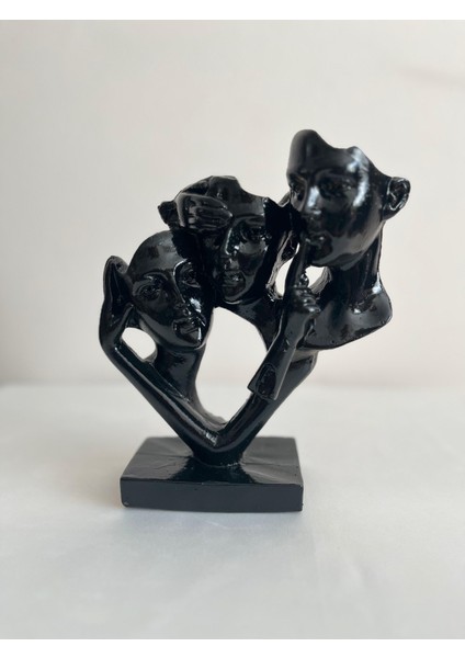 Görmedim Duymadım Bilmiyorum Heykel-Siyah 21X11 cm modelleri
