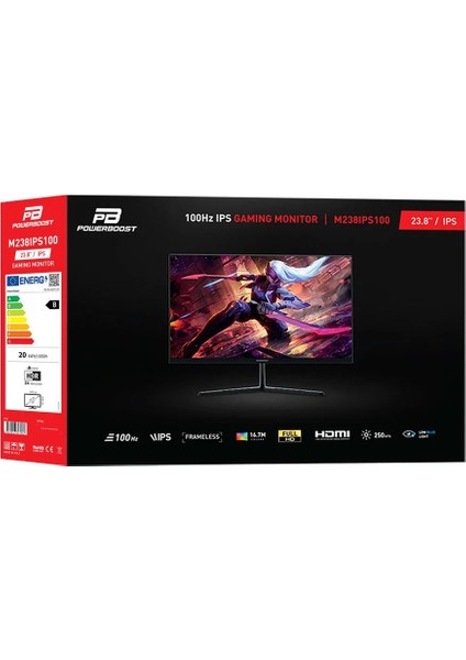 23,8" 100Hz IPS Frameless VGA+HDMI LED Gaming Monitör