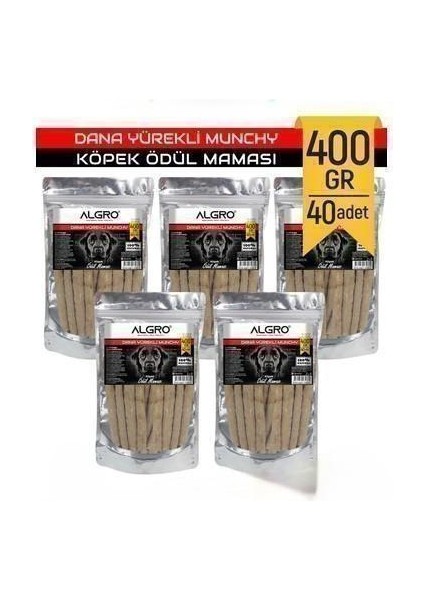 Dana Yürekli Munchy Stick Çiğnemelik Yenilebilir 400 gr. x 5 Paket
