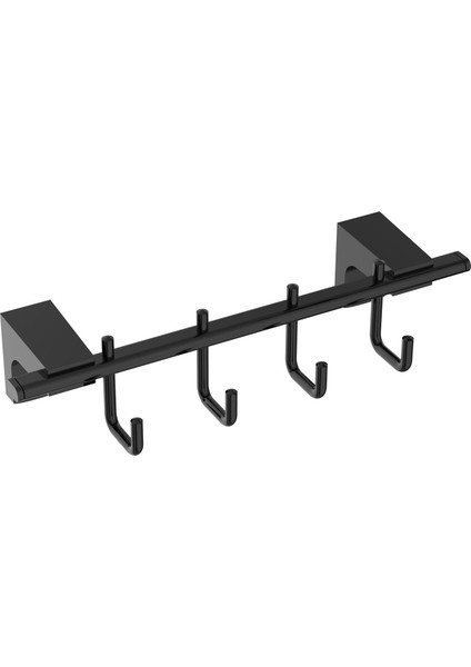 Siyah Lüks Dörtlü Havluluk