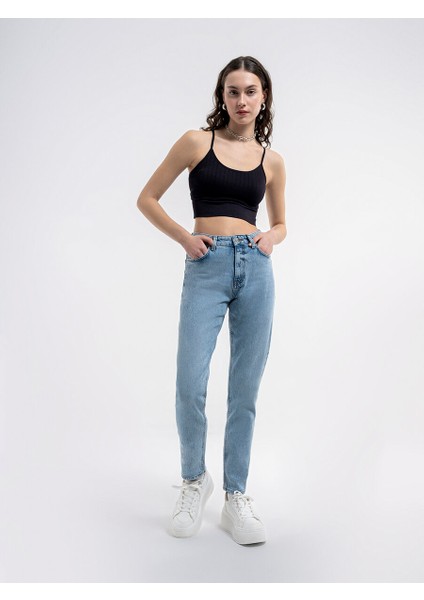 Mom Slim Fit Kadın Pantolon