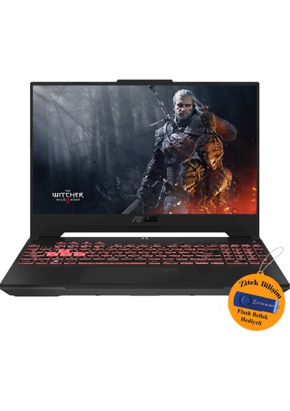 Tuf Gamıng A15 R9-8945HS 32GB Ddr5 2tb SSD 8gb RTX4070 15.6" 144Hz WIN11P FA507UI-LP125 ZI716 + Zitek 16 GB Flash Bellek