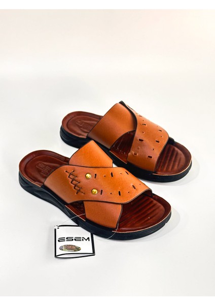 BA04513 Taba Erkek Çapraz Günlük Taban Terlik Taba 44