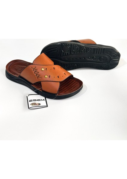 BA04513 Taba Erkek Çapraz Günlük Taban Terlik Taba 44