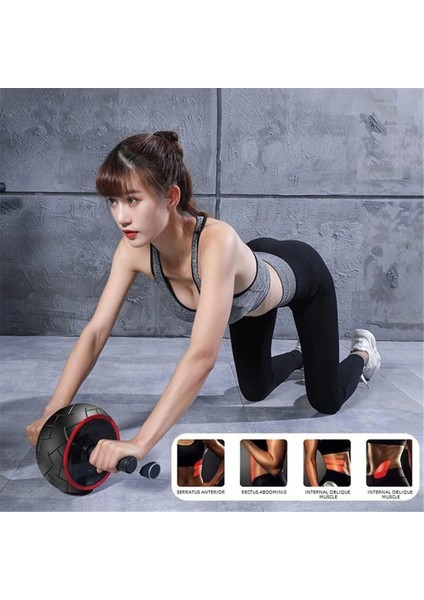 Tekno Trust TeknoTrust Siyah Ab Wheel Roller Egzersiz Tekerleği Profesyonel Ab Wheel Karın Kası Göğüs Şekillendirme Spor A