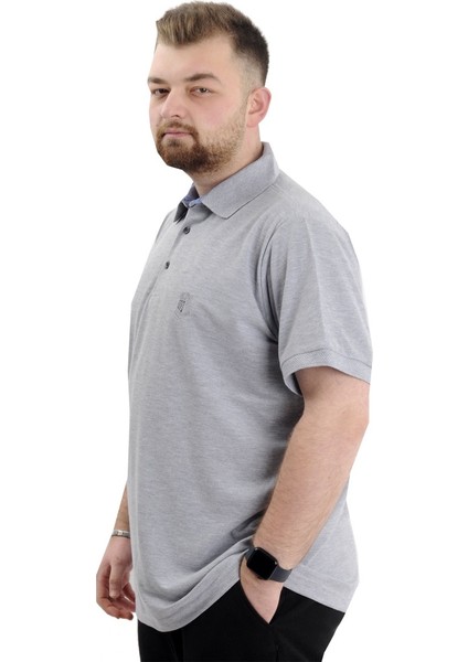 Battal Beden Erkek Tshirt Polo Yaka Nakışlı Klasik Pike 20553 Gimelanj fiyatları