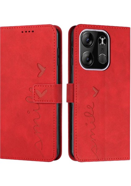 Tecno Spark Gitmek 2023/POP7 Pro Toka Pu Deri Telefon Kılıfı (Yurt Dışından)