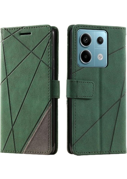Xiaomi Poco X6 Manyetik Pu Deri Telefon Kılıfı (Yurt Dışından)