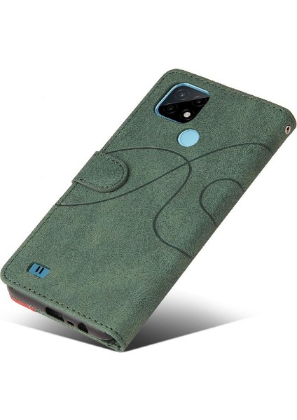 Dikiş Pu Realme C20/C21 Telefon Kılıfı (Yurt Dışından)
