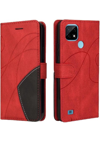 Dikiş Pu Realme C20/C21 Telefon Kılıfı (Yurt Dışından)