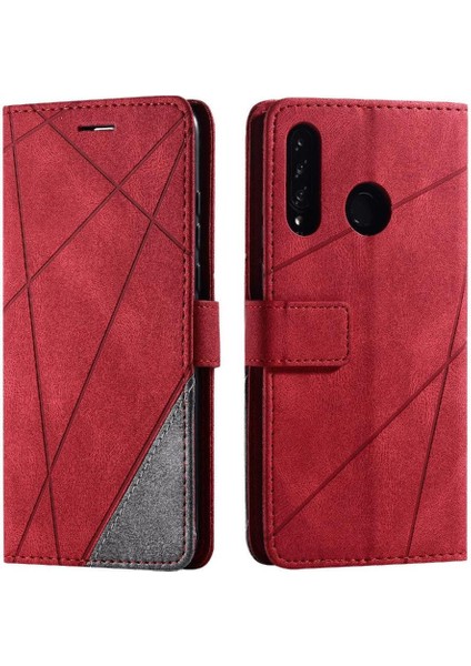 Huawei P30 Lite /nova 4e Manyetik Pu Telefon Kılıfı (Yurt Dışından)