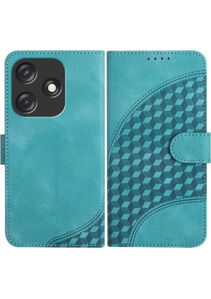 Tecno Kıvılcım 10C Geometrik Desen Pu Deri Deri Telefon Kılıfı (Yurt Dışından)
