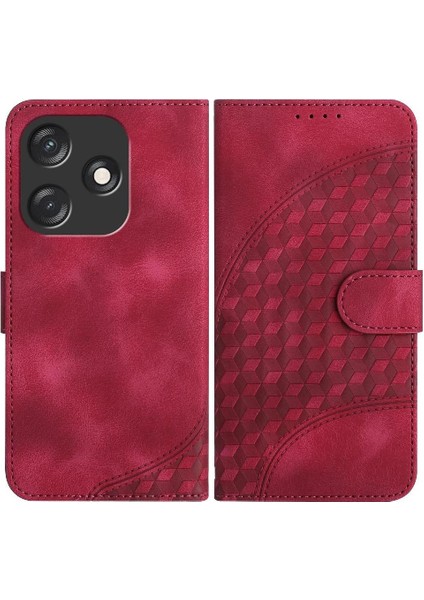Tecno Kıvılcım 10C Geometrik Desen Pu Deri Deri Telefon Kılıfı (Yurt Dışından)