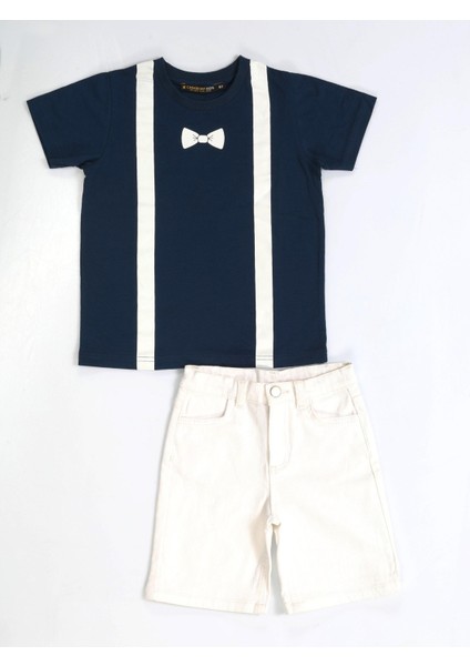 Papyon Beyaz Denim Şort + T-Shirt Takım indirimleri