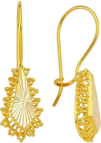 14 Ayar Damla Model Altın Küpe 2.00 Gram Ağırlık