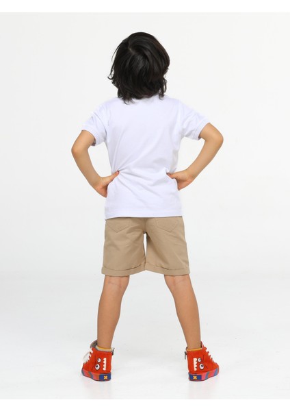 Casa Bej Gabardin Şort + Polo Tshirt Takım fiyatları