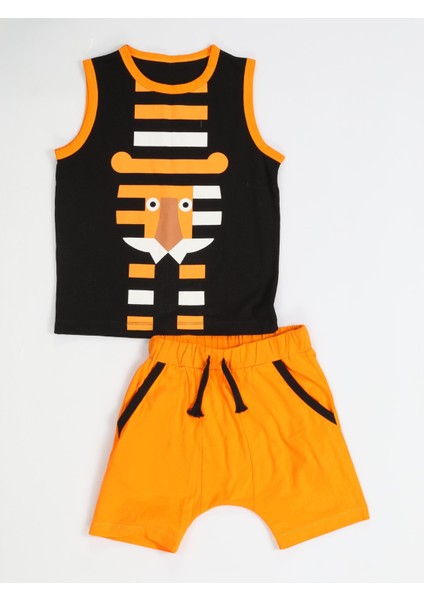 Tiger Çizgili Harem Şort Takım
