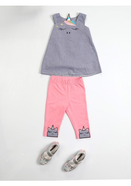 Unicorn Dokuma Tunik + Tayt Takım