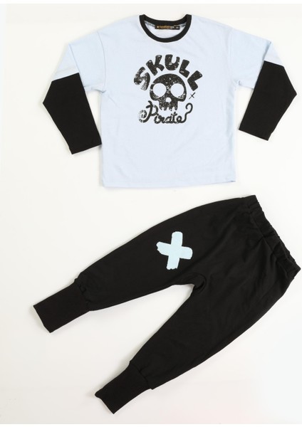Skull Pirate Oversize T-Shirt + Baggy Pantolon Takım modelleri